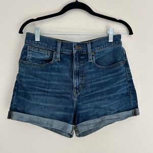 J Crew Classic Denim Mid Rise 3” Short in Dark Pacific Blue Wash Size 27